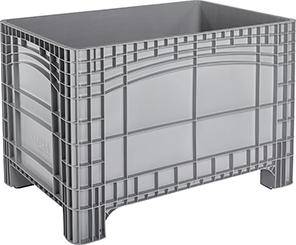 Großbehälter PE stationärB1200xT800xH800 mm grau Volumen 535 l Boden/Wände geschlossen - Artikel: 7830403381