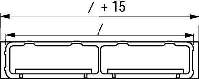 Verladeschiene Aluminium L2500xFB200 mm ohne Rand Tragkraft 400 kg/Paar