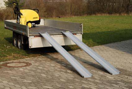 Verladeschiene Aluminium L2500xFB155 mm mit Rand Tragkraft 400 kg/Paar