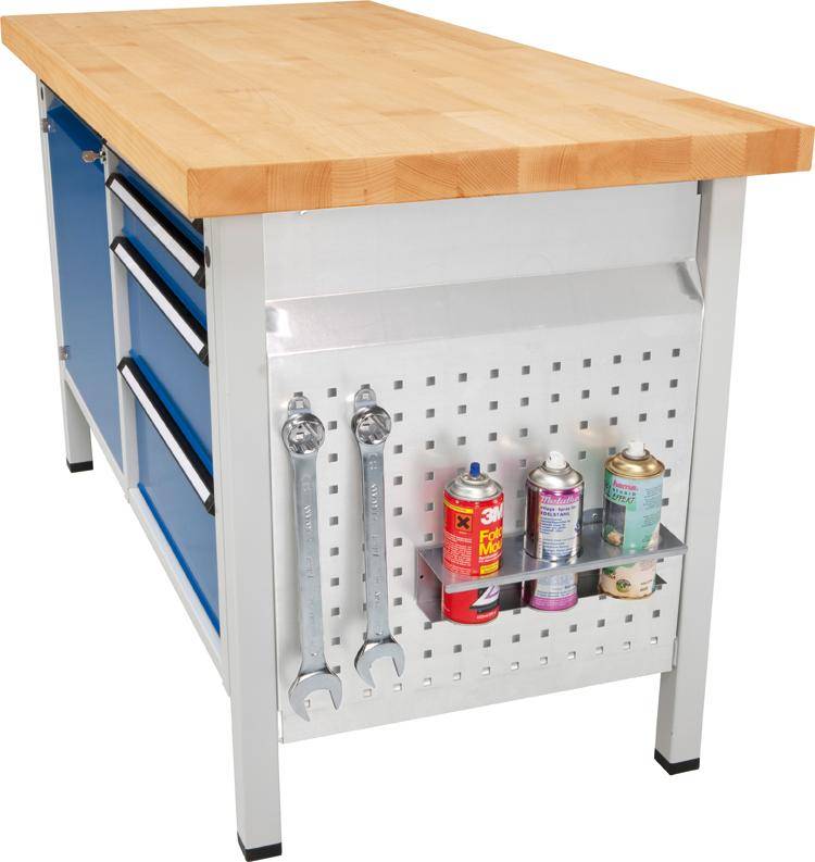 System-Lochblechwand für Werkbankseitenwand 10 mm Quadratlochung 38 mm Achsabstand - Artikel: 7831962128