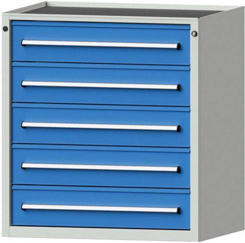 Anke Thekenschrank B910xT700xH980mm RAL 7035/5012 5 Schubladen