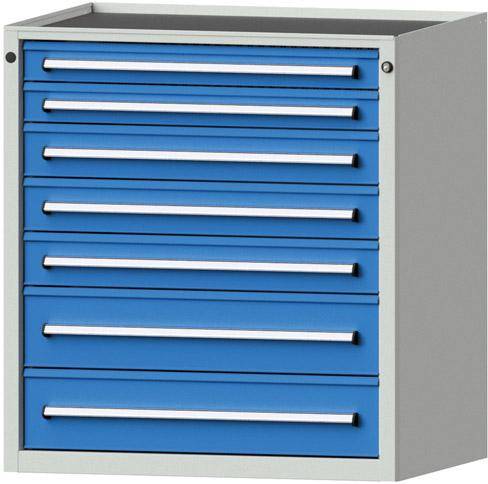 Anke Schubladenschrank B910xT700xH980mm RAL 7035/5012 7 Schubladen