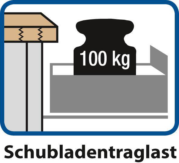 Anke Kastenwerkbank B2800xT700xH890mm RAL7035/5012 BMP: 40 mm 8 Schubladen