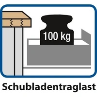 Anke Kastenwerkbank B1500xT700xH890mm RAL7035/5012 BMP: 40 mm 3 Schubladen, 1 Tür Anke Kastenwerkbank B1500xT700xH890mm RAL7035/5012 BMP: 40 mm 3 Schubladen, 1 Tür