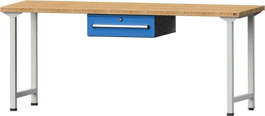 Anke Arbeitstisch B2000xT700xH840mm RAL7035/5012 BMP: 40 mm 1 Schublade
