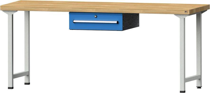Anke Arbeitstisch B2000xT700xH850mm RAL7035/5012 BMP: 50 mm 1 Schublade