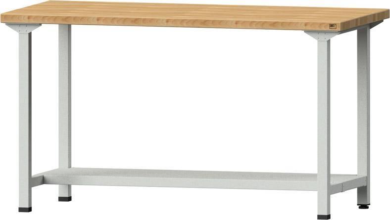 Anke Arbeitstisch B1500xT700xH840mm RAL7035 BMP: 40 mm mit Ablageboden T400mm