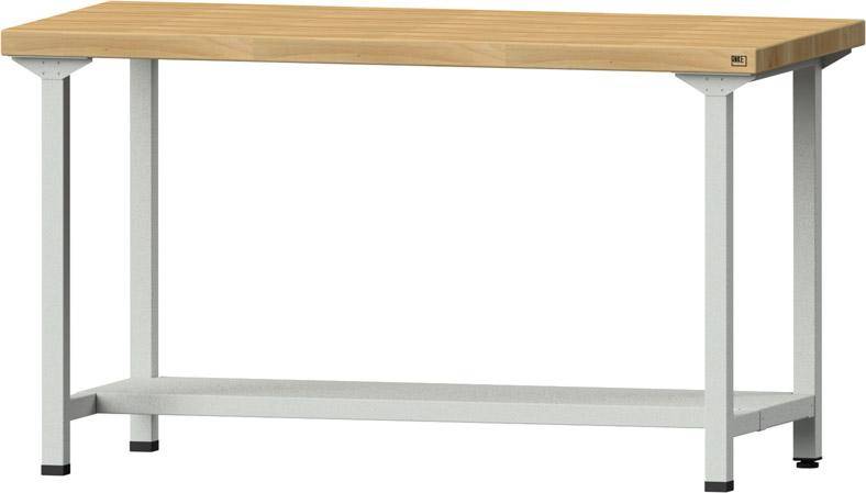 Anke Arbeitstisch B1500xT700xH850mm RAL7035 BMP: 50 mm mit Ablageboden T400mm