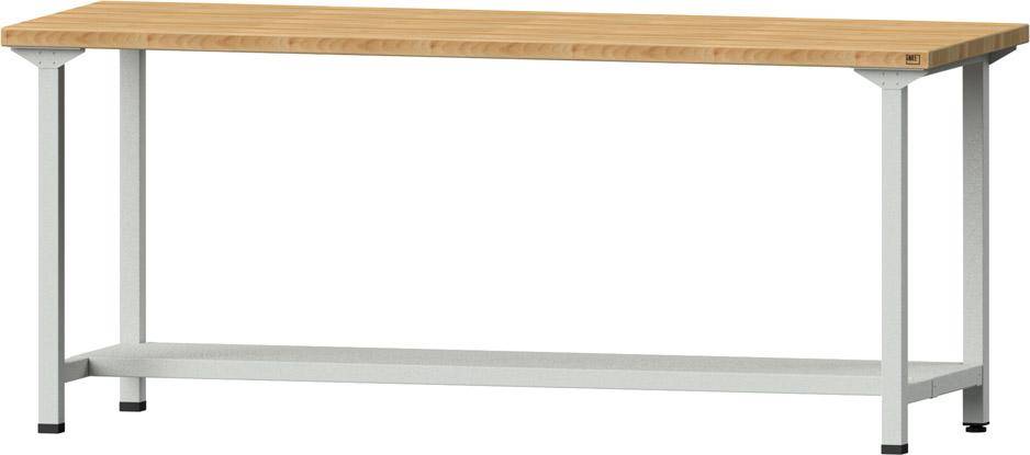Anke Arbeitstisch B2000xT700xH840mm RAL7035 BMP: 40 mm mit Ablageboden T400mm