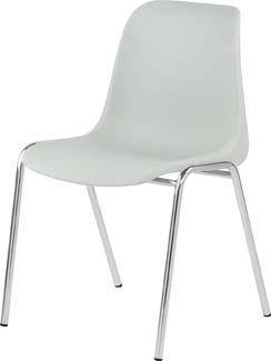 Kunststoffschalenstuhl lichtgrau