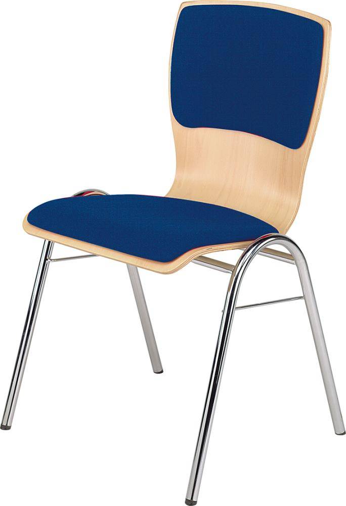 Mehrzweckstuhl Buche SG m. 2 Polster blau