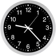 Funk-Wanduhr D300 elegantZiffernblatt sw, Zahlen - Artikel: 7830505571