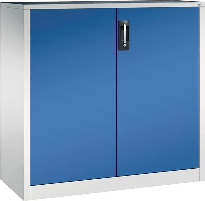 Beistellschrank B1200xT500xH1200 mm RAL 7035/5010,2Fachböden Tragkraft 70kg