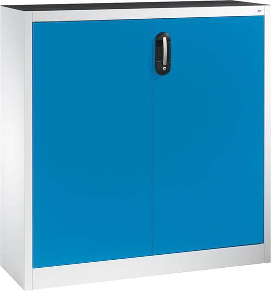 Beistellschrank B930xT400xH1200 mm RAL 7035/5012,2Fachböden Tragkraft 70kg