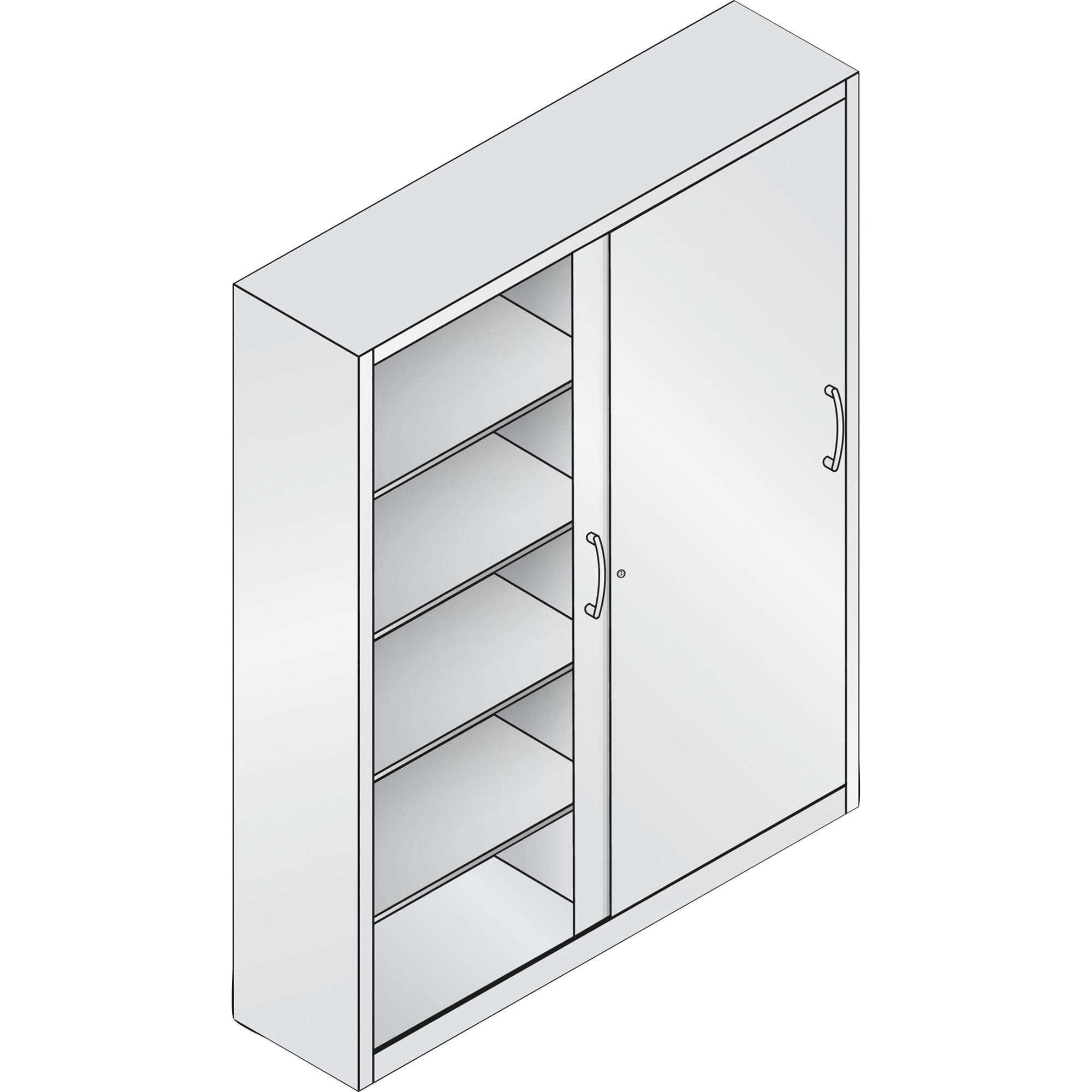 C+P Werkzeugschrank 214900S10051 8Böden 1950x1600x400mm lgr/ebl