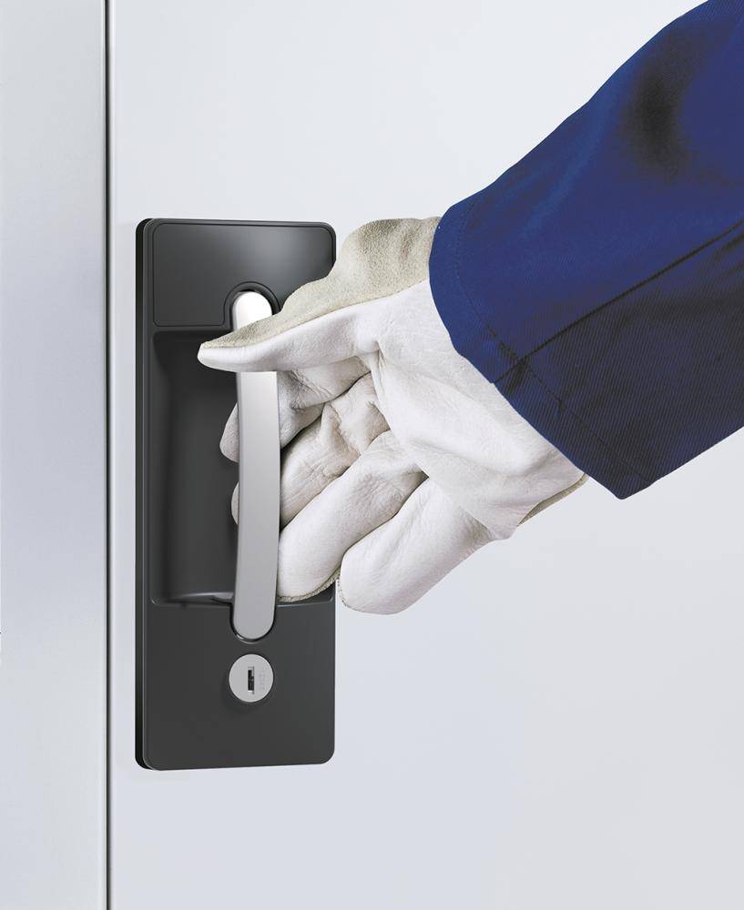 Beistellschrank B1200xT500xH1000 mm RAL 7035, 1 Fachboden Tragkraft 70kg