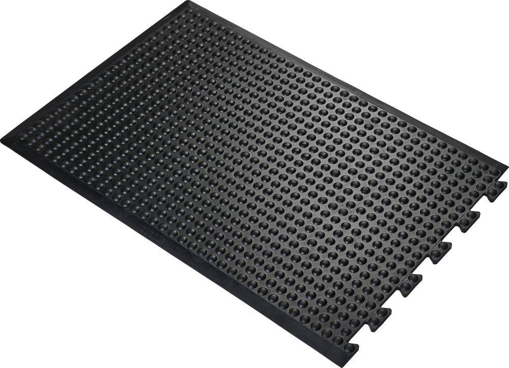 Anti-Ermüdungsmatte Bubblemat Naturkautschuk Endstück B60xL90 cm schwarz