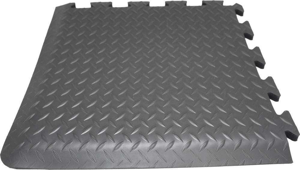 Anti-Ermüdungsfliese Deckplate Connect Endstück B50xL50 cm schwarz - Artikel: 7830611589
