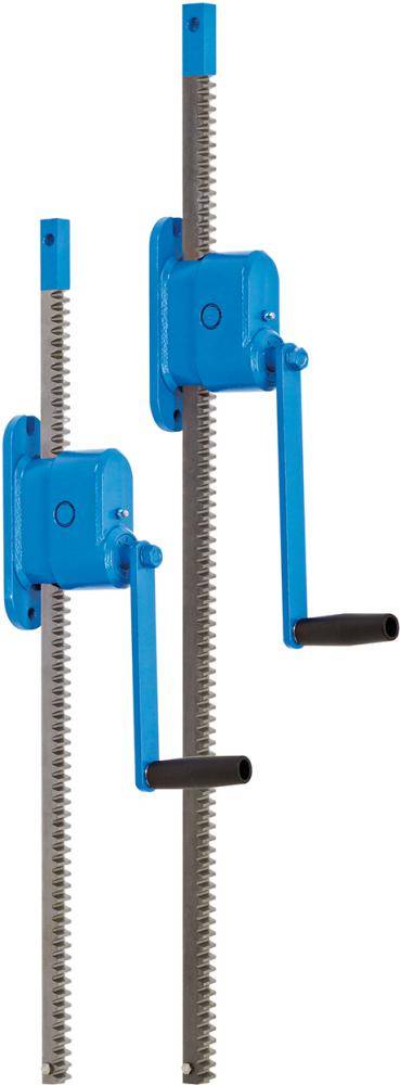 Zahnstangenwinde ZWW Hub 600 mm Tragkraft 250 kg Schneckengetriebe