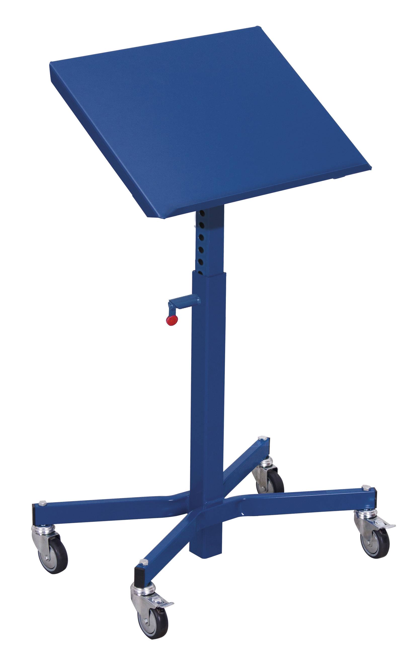 Materialständer, einseitig neigbar - Außenmaße: 600 x 410 x 715 - 1.085 - mm (B/T/H)