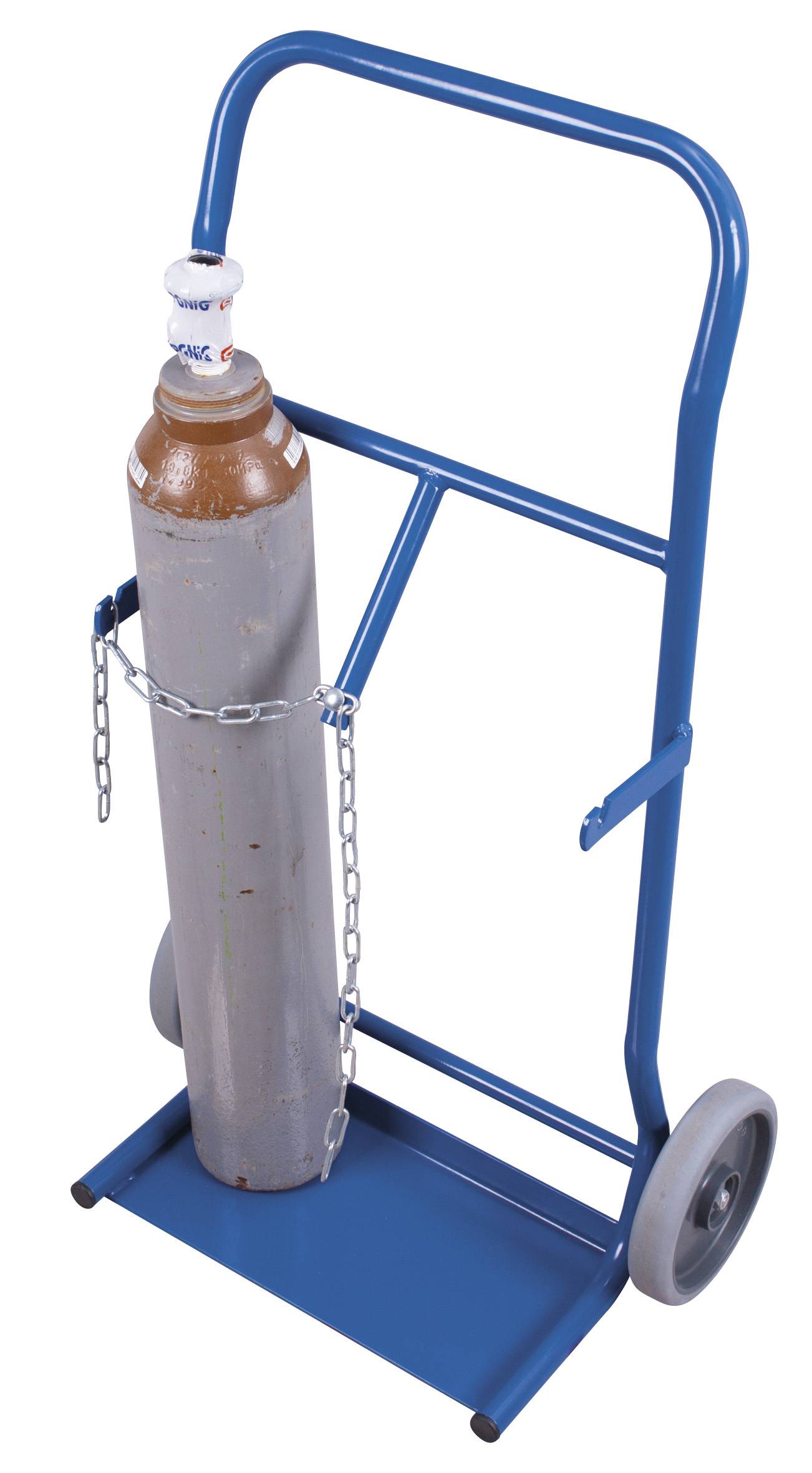 Stahlflaschenkarre für 2 Flaschen a 10 Ltr. Inhalt - Außenmaße: 565 x 370 x 1.045 - mm (B/T/H)