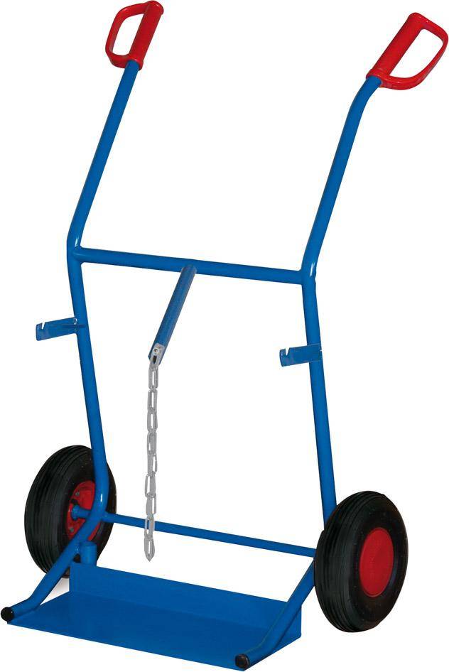 Stahlflaschenkarre 100 kg2x20 l Gummiräder - Artikel: 7830205411