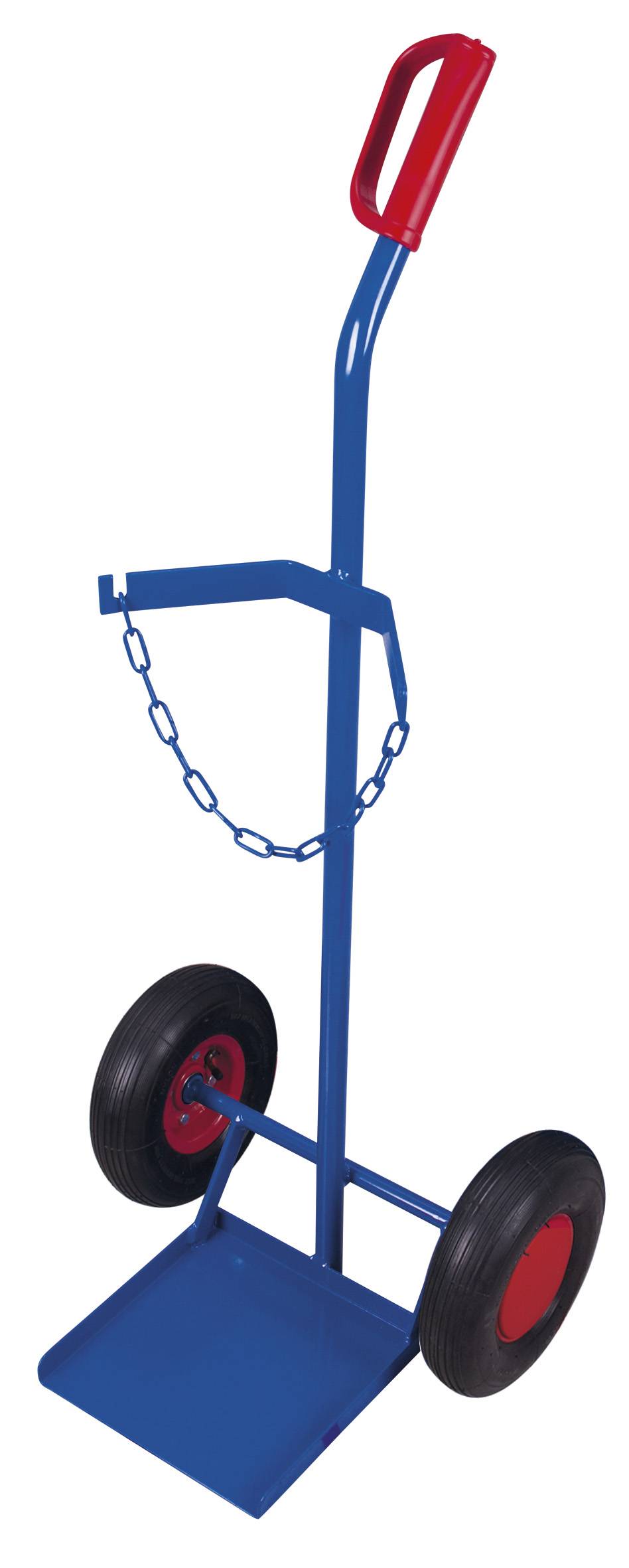 Stahlflaschenkarre für 1 Flasche a 40 - 50 Ltr. - Außenmaße: 465 x 445 x 1.185 - mm (B/T/H)