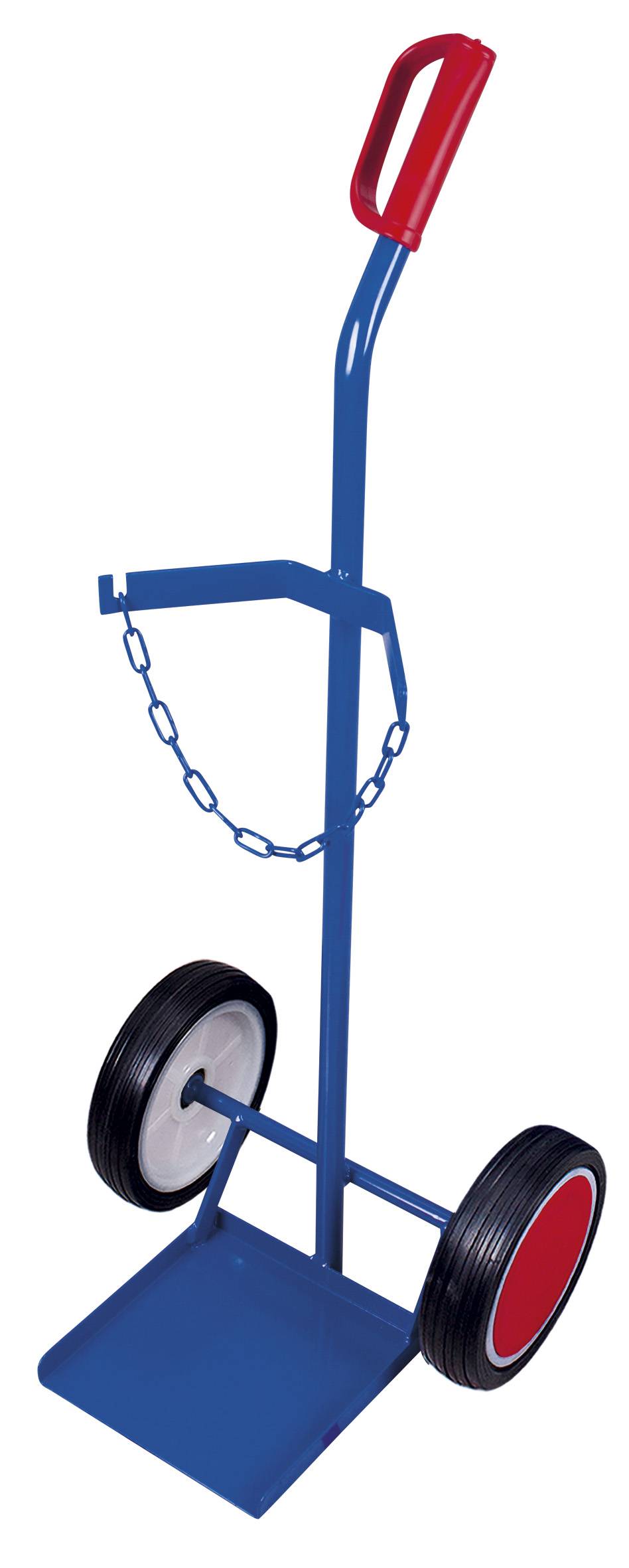 Stahlflaschenkarre für 1 Flasche a 40 - 50 Ltr. - Außenmaße: 465 x 445 x 1.185 - mm (B/T/H)