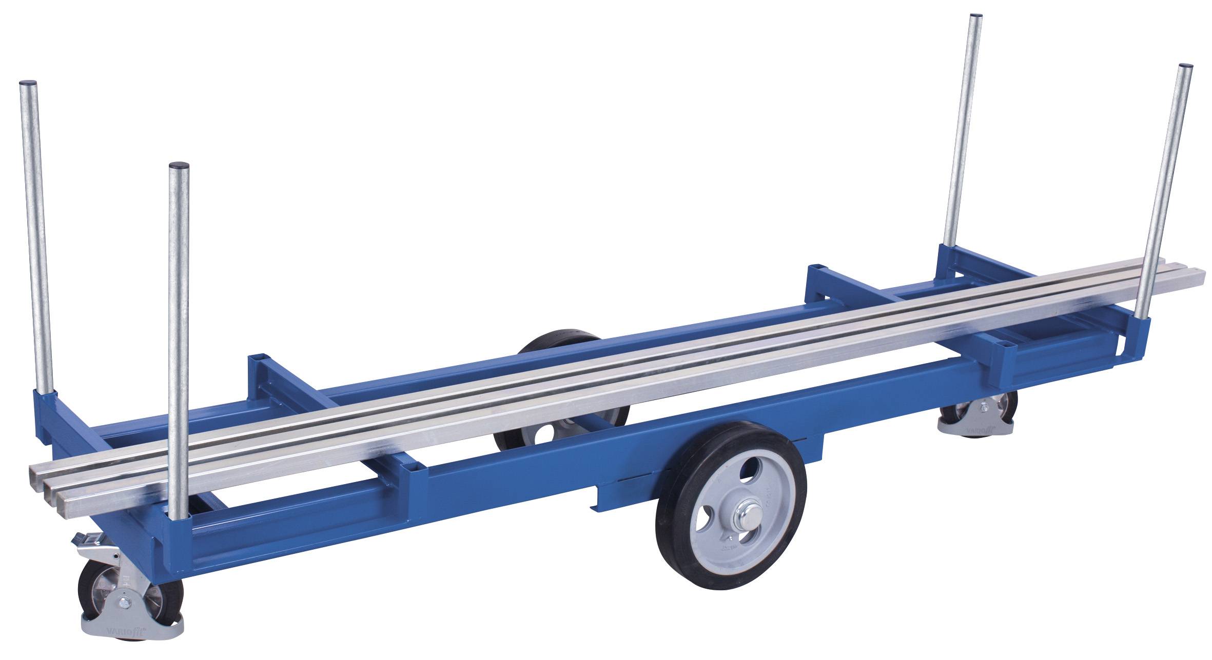 Langmaterialwagen mit 4 Rungen - Außenmaße: 2.500 x 760 x 1.030 - mm (B/T/H)