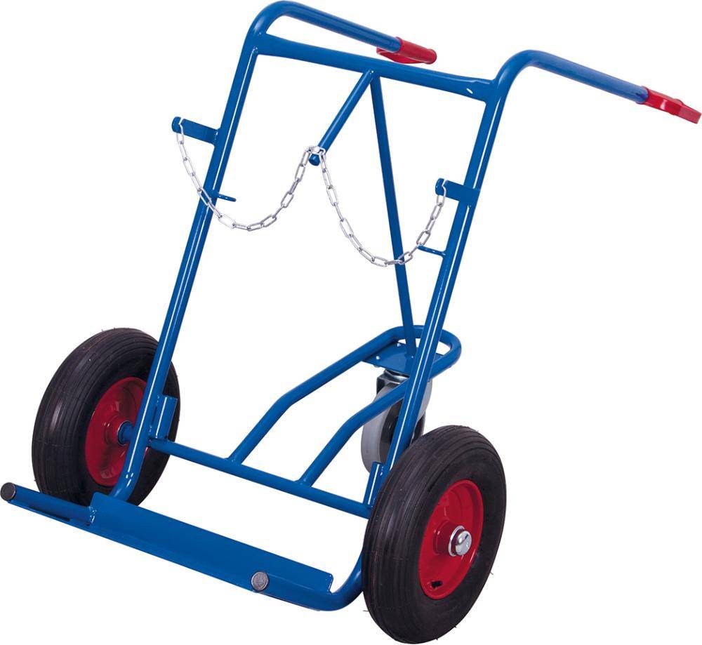 Stahlflaschenkarre 150 kg2x40-50 l Luft, Stützr. - Artikel: 7830205407