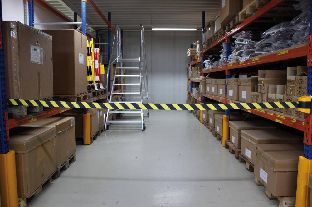 Gurtband mit magnetischer Befestigung L4,6 m xB50 mm gelb/schwarz