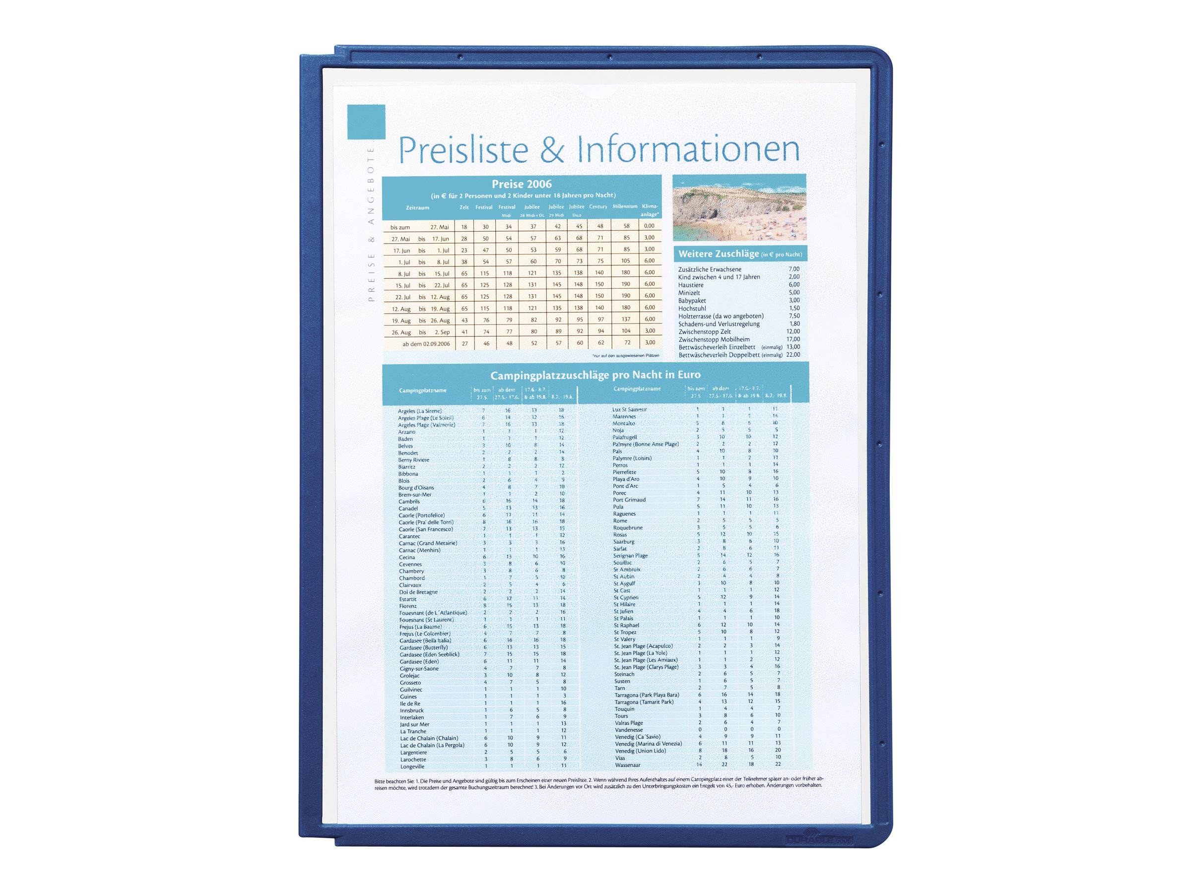 Durable SHERPA - Anzeige - für A4 - dunkelblau (Packung mit 5)