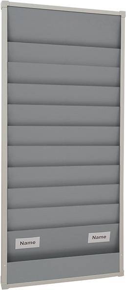 Planungstafel zweirehig 554 x 960 mm 10 Schienen, A 5 grau - Artikel: 7830704749