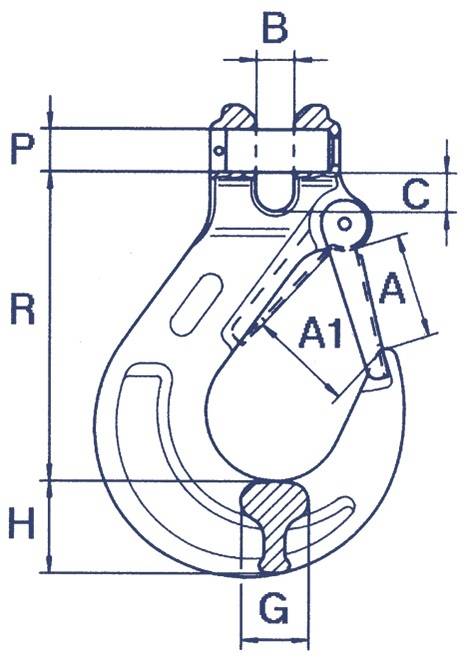 Gabelkopflasthaken Güte 8 Kettenstärke 6mm Tragfähigkeit1120kg CARTEC