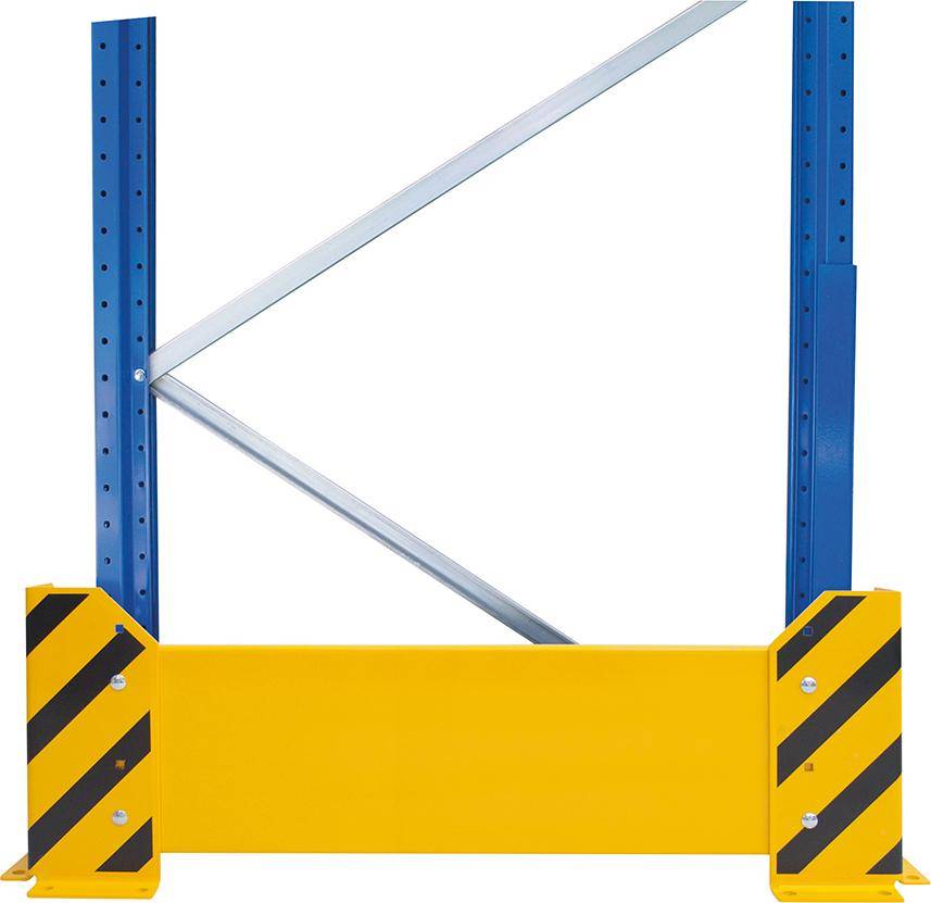 Rammschutzwand B800xH400 mm schwarz/gelb Einfachregal - Artikel: 7830493480