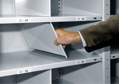 Stecktrennblech T400xH500 mm KH 40 mm für Fachboden 250-330kg gr. - Artikel: 7830492964