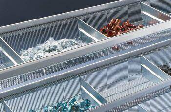 Zusatzebene WS 2000 B2500xT400 mm Gitterkörbe inkl.5 Fachteiler - Artikel: 7830492764