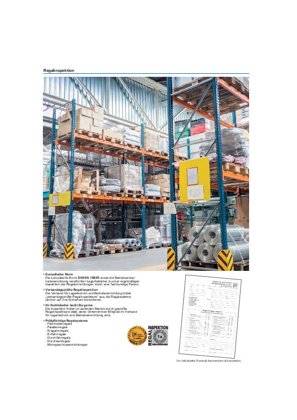 Spanplattenebene 38 mm für L3600xT1100 mm aufgelegt Fachlast 1803kg - Artikel: 7830493437