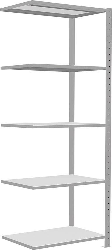 Steckregal B750xT500xH2000 mm Anbaufeld 5 Böden RAL 7035 Fachlast 150kg - Artikel: 7830305103