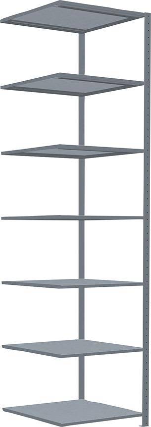 Steckregal B750xT800xH3000 mm Anbaufeld 7 Böden vzk Fachlast 150kg - Artikel: 7830304987