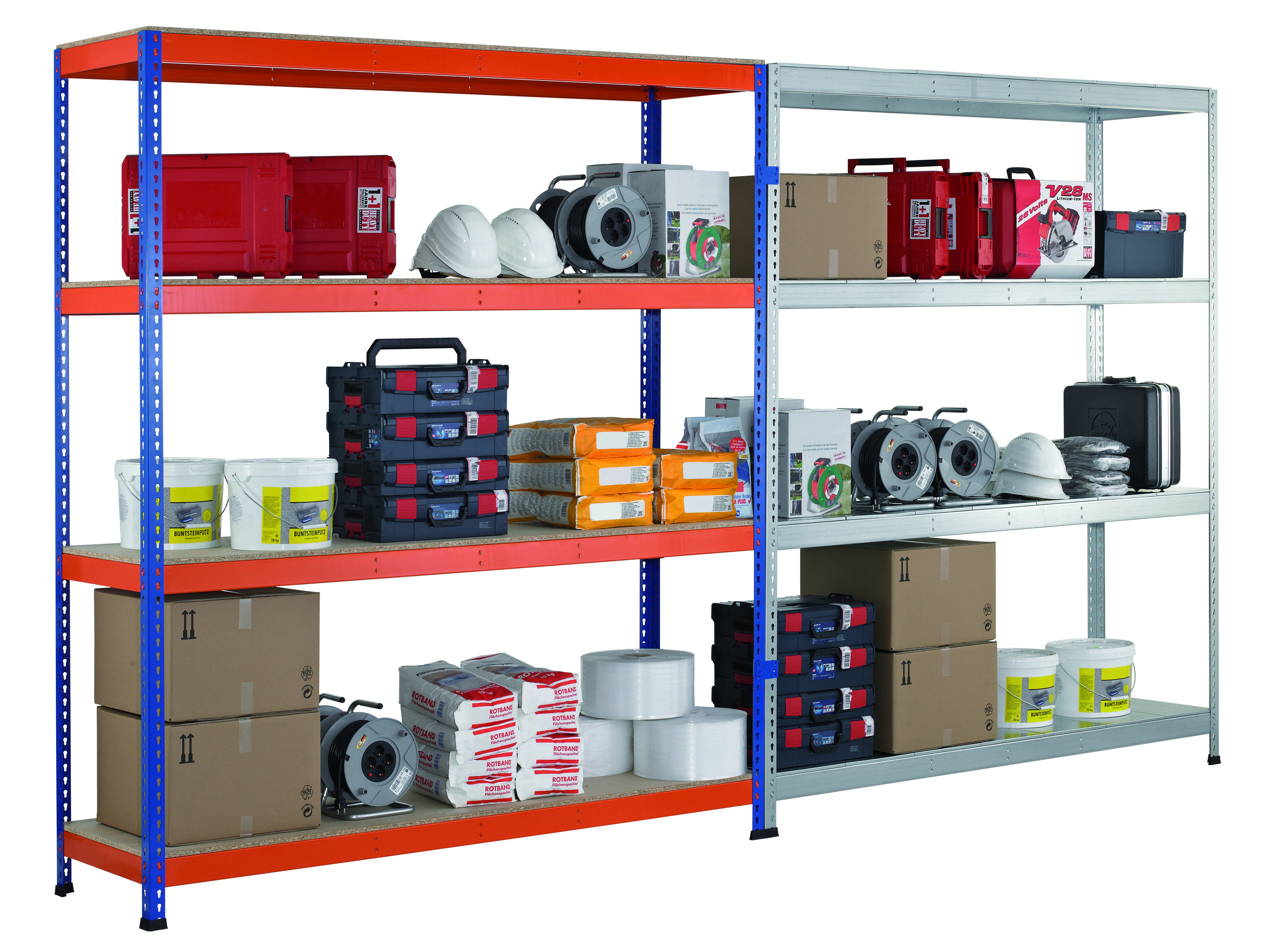 Weitspannregal Z1 B2146xT469xH1981 mm Grundfeld 4 Spanplatten Fachlast 577kg - Artikel: 7830493178