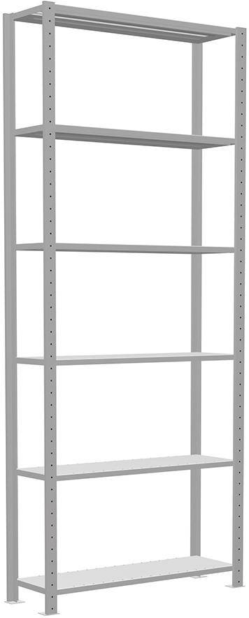 Steckregal B1000xT300xH2500 mm Grundfeld 6 Böden vzk Fachlast 250kg - Artikel: 7830490798