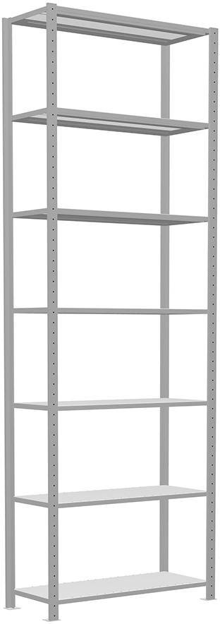 Steckregal B1000xT400xH3000 mm Grundfeld 7 Böden vzk Fachlast 250kg - Artikel: 7830490808