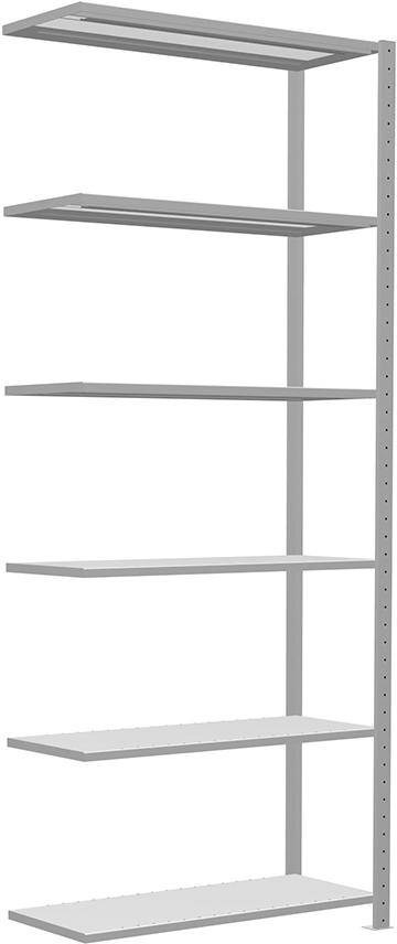 Steckregal B1000xT400xH2500 mm Anbaufeld 6 Böden vzk Fachlast 250kg - Artikel: 7830490824
