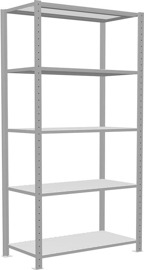 Steckregal B1000xT500xH2000 mm Grundfeld 5 Böden vzk Fachlast 250kg - Artikel: 7830490794