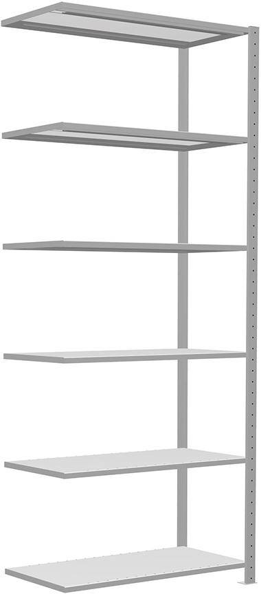 Steckregal B1000xT500xH2500 mm Anbaufeld 6 Böden vzk Fachlast 330kg - Artikel: 7830490882