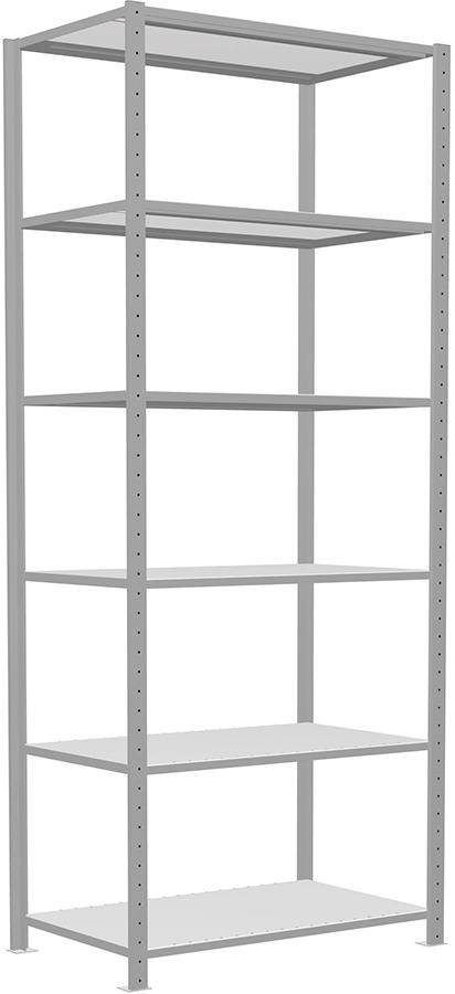 Steckregal B1000xT600xH2500 mm Grundfeld 6 Böden vzk Fachlast 330kg - Artikel: 7830490860