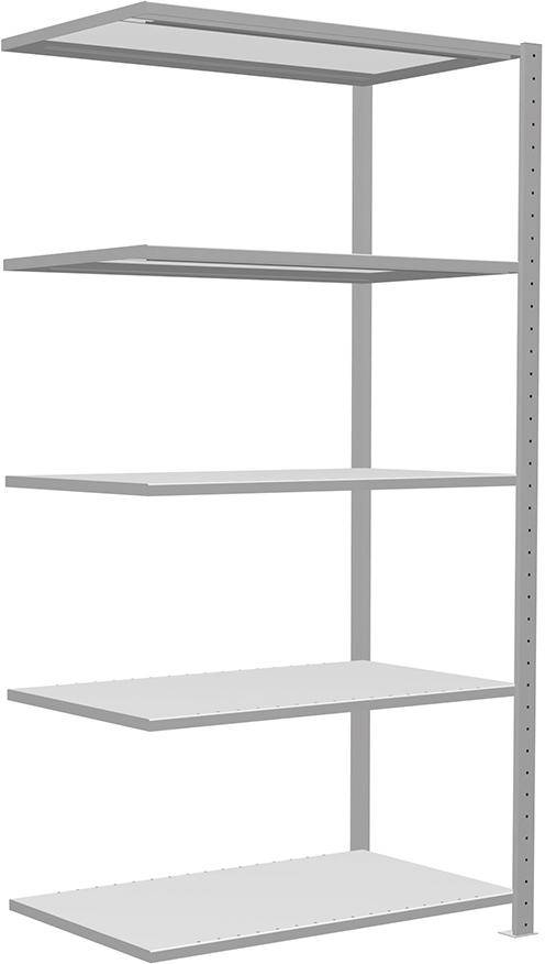 Steckregal B1000xT600xH2000 mm Anbaufeld 5 Böden vzk Fachlast 250kg - Artikel: 7830490820