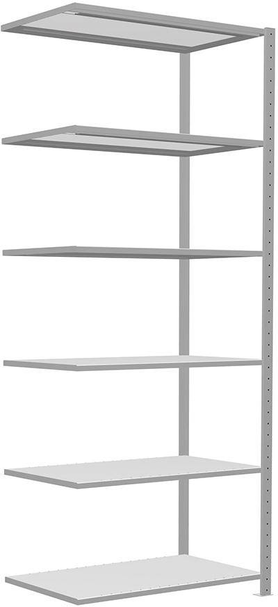 Steckregal B1000xT600xH2500 mm Anbaufeld 6 Böden vzk Fachlast 330kg - Artikel: 7830490884