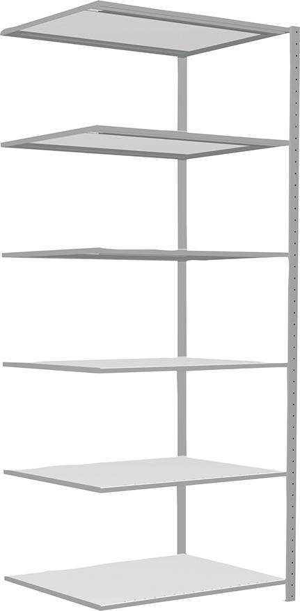 Steckregal B1000xT800xH2500 mm Anbaufeld 6 Böden vzk Fachlast 250kg - Artikel: 7830490829
